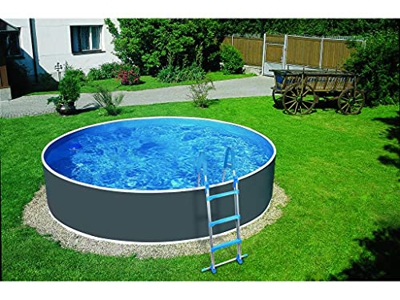 Mountfield AZURO Graphit V1 - Piscina de pared de acero (360 x 90 cm, lámina interior, sin sistema de filtro)