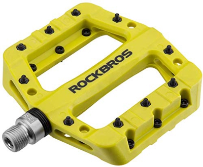 ROCKBROS Pedales Nylon de Bicicleta MTB Carrtera Gran Plataforma Antideslizantes con Rodamiento Sellado, 5 Colores