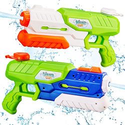 Paochocky Juguetes de Super Pistolas de Agua 1400ml Diversión Potente Chorro de Agua con Alcance de hasta 10m para Verano Piscina Al Aire Libre Jardin características