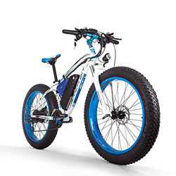 RICH BIT Bicicleta eléctrica para Hombres Adultos Big Tire Ebike 26"4.0, Potente Motor de 1000W, Snowbike con batería reemplazable 48V * 17Ah (Blanco  precio