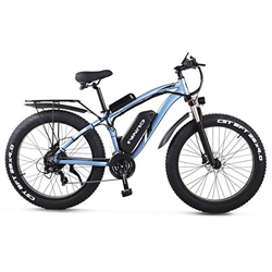 GUNAI Bicicleta eléctrica 1000W 26 Pulgadas Beach Cruiser Fat Bike con Batería de Litio de 48V 17AH (Azul) características