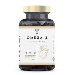 Omega 3 2000mg, 700mg EPA, 500mg DHA. Aceite de Pescado, Vitamina E. Regula el Colesterol, Favorece la Vista, Corazón y Cerebro Saludables. Libre de M características