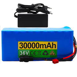 HJGHY Batería 36V 10S4P 30Ah batería 500W batería de Alta Potencia Ebike Bicicleta eléctrica BMS + Cargador de 42v en oferta