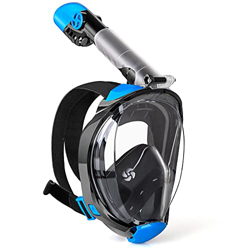 WEWILL Máscara de Buceo,Máscara de Snorkel con Vista Panorámica de 180 ° Diseño de Cara Completa y Compatible con Cámaras Deportivas, Diseño Plegable  características