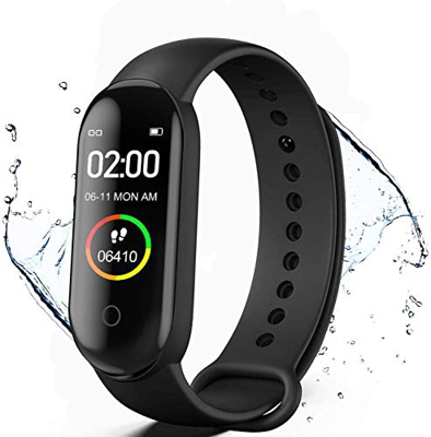 Pulsera de Actividad física M4, Smart Bluetooth Sport Waterproof Rastreador de Ejercicios Reloj Inteligente con Ritmo cardíaco Presión Arterial Podóme