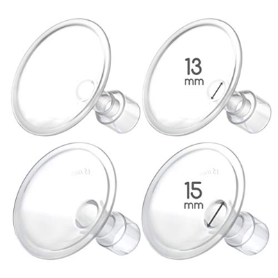 Maymom MyFit 13,15 mm escudos pequeños; compatible con bomba de pecho Medela PersonalFit, Freestyle, Harmony, Maxi, Freestyle Flex Conector a Maymom A