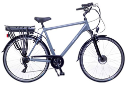 Amigo E-Active - Bicicleta Eléctrica de 28 Pulgadas - para Hombres - con Buje Shimano con 7 velocidades, 250W, 13Ah y 36V Li-Ion-Batería - Gris características