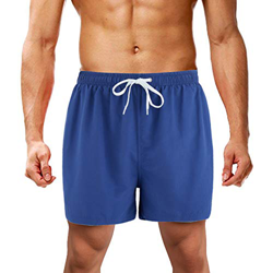 LK LEKUNI Bañador Hombre Pantalones de Playa con Forro con Cordón Traje de Baño Pantalón Ceñido_Azul Marino_4XL características