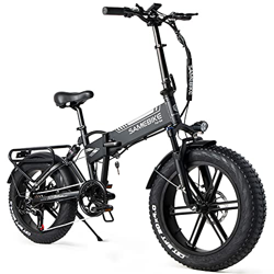 SAMEBIKE Bicicleta Electrica Montaña de 20 Pulgadas 500 W, Bicicleta Eléctrica Plegable con Batería de 48 V 10AH, Neumático Gordo Bicicleta de Montaña en oferta