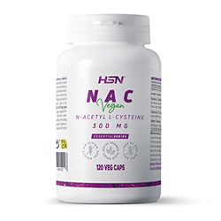 NAC de HSN | 300 mg | N-Acetil-L-Cisteína | Aumenta los Niveles de Glutatión + Alto Poder Antioxidante + Aumenta tus Defensas | No-GMO, Vegano, Sin La en oferta