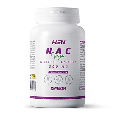 NAC de HSN | 300 mg | N-Acetil-L-Cisteína | Aumenta los Niveles de Glutatión + Alto Poder Antioxidante + Aumenta tus Defensas | No-GMO, Vegano, Sin La