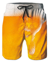 Hombre Cerveza Baño Cortos Chico Playa Pantalon 100 Poliéster Secado rápido Natación Surf Calzoncillos Bermudas Chico Playa Pantalon XXL en oferta