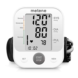 Metene TensióMetro de Brazo,Digital Monitor de PresióN Arterial Automatico Superior de Brazo，Pantalla Grande con Memoria de 240 Conjuntos, TransmisióN en oferta