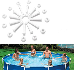 12/24piezas De PláStico Para Juntas De Piscina Y Sellos De Goma,Para Piscinas Intex De 13'-24 'Con Estructura MetáLica Redonda Sobre El Suelo,Piscinas características