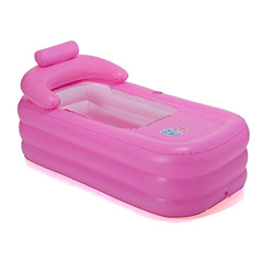 WUPYI2018 Bañera multifuncional plegable para niños Piscina inflable Spa Bañera en tiempo caliente gruesa inflable para adultos (rosa) en oferta