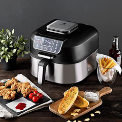 MasterPro Robot de Cocina - Grill Eléctrico, fríe, asa, hornea, freidora sin aceite, deshidrata, cocina, Air Fryer con Pantalla LED Táctil, 6,3L, Temp precio