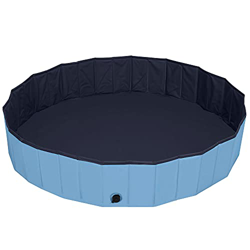 Yaheetech Piscina Exterior Redonda Piscina Perros y Gatos Bañera Portátil para Mascotas, Antideslizante 100/120/140/160CM XXL 160 x 30cm en oferta