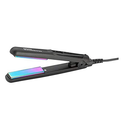 GAMMAPIU' Mini Plancha De Pelo Profesional Rainbow, Efecto Recto Largo, Elimina La Electrostática, Interruptor De Encendido Y Apagado, Temperaturas Aj