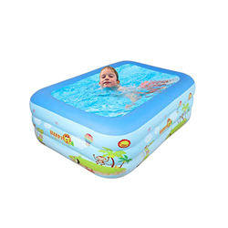 Piscina infantil para niños, 140 x 100 x 50 cm, rectangular, inflable, piscina infantil, piscina familiar, piscina para exterior, jardín, fiesta en el características