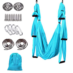 MelkTemn Columpio de Yoga Aéreo Hamaca de Yoga/Yoga Aéreo/Yoga Trapecio,Tafetán de Nailon Antigravedad Swing Sling Inversión para Colgarse y Aliviar e precio