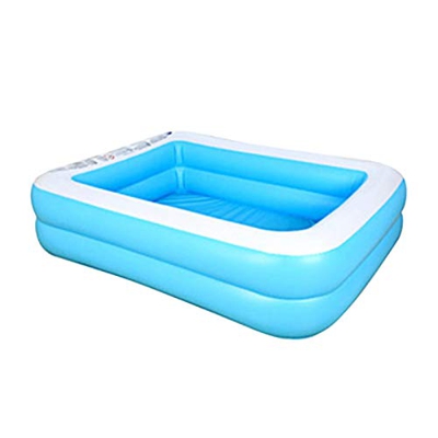 Piscina inflable, piscina infantil, piscina familiar rectangular, piscina familiar familiar para niños adultos (tamaño: 110 x 88 x 33 cm)