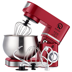 Robot de cocina de 6 litros, 1200WStylish batidora con cuenco, pala, gancho, batidor, rojo precio