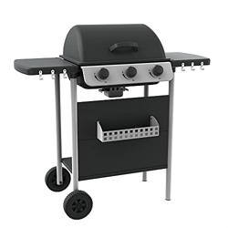 Barbacoa de gas de acero para jardin y terraza - LOLAhome (Standard 3 quemadores) en oferta