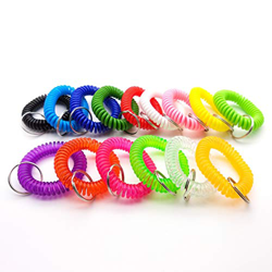 jojofuny 20 pulseras de goma multifuncionales con cadena para llavero, pulsera en espiral para correr, natación y deportes en oferta