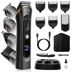 KYG Máquina de Cortar Pelo Profesional, Cortapelos Impermeable para Cabello y Cuerpo con 7 Longitudes de Corte, Recortadoras Recargable Cabezal Acero  precio