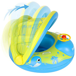 Peradix Flotadores para bebés con Bomba Manual, Flotador de Natación para Bebé, Flotador Cuello Bebe Ajustable Inflable Doble Airbag Flotador de Natac características