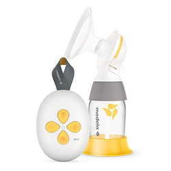 Medela Extractor de leche eléctrico Solo - notablemente más silencioso, recargable por USB, con embudo PersonalFit Flex y tecnología de extracción de  características