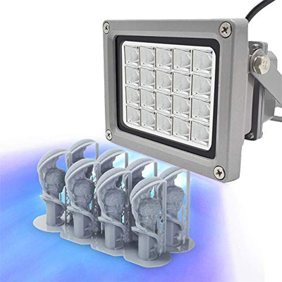 TTLIFE Luz de curado de resina UV, 20W 20 LED 405nm para SLA/DLP Lámpara de curado de resinas UV para impresora 3D luz de resina fotosensible para cur