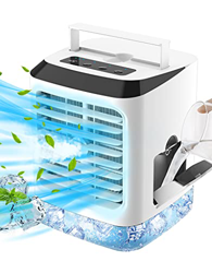 Enfriador de Aire móviles Mini Aires Acondicionados Silencioso, Climatizador Evaporativo Portátil 4 en 1 con Refrigeración por Agua, Humidificador, 3  precio