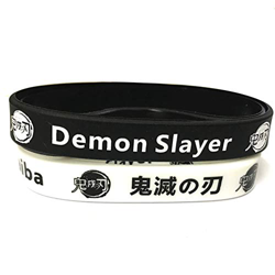 cluis 2 paquetes de anime Demon Slayer Kimetsu no Yaiba Silicona Pulsera Cosplay Pulsera Anime Manga Fans Regalo, 0, Estilo 1 características