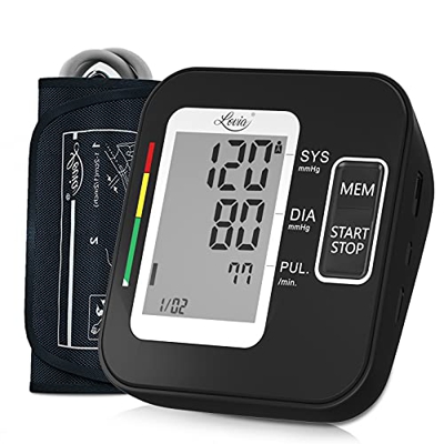 Tensiómetro de Brazo Digital - Tensiometro de Brazo Automatico LCD, Brazalete grande de 22-42 cm, Detección de Frecuencia Cardíaca Irregular 2 memoria