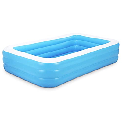 QASIMOF Piscina hinchable rectangular familiar (155 cm)