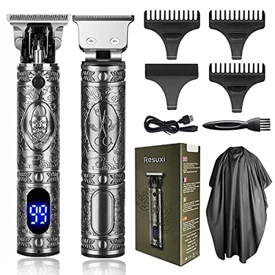 CHENAN Cortapelos Hombre Profesional Maquina Cortar Pelo con LED Pantalla,3 Peines，Carga Rápida USB Inalámbrica Cortadora de Pelo para Barba,Apto para