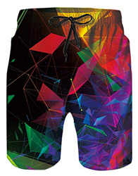 Spreadhoodie Geometría Bañador Hombre Chico Playa Poliéster Pantalon Corto Hombre Deporte Vacaciones Colorida Secado Rápido Bañadores Natacion Ligero  en oferta