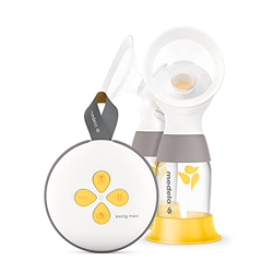 Sacaleches eléctrico de doble bombeo Medela Swing Maxi – No más leche en menos tiempo, puerto de carga USB con teteras PersonalFit Flex y tecnología 2 en oferta