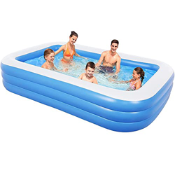 Bawgwgwy Piscina Inflable, Piscina Familiar para Niños Pequeños Adultos, con 1 Bomba Aire Eléctrica y 10 Bolas Oceánicas, Fiesta Acuática de Verano pa precio