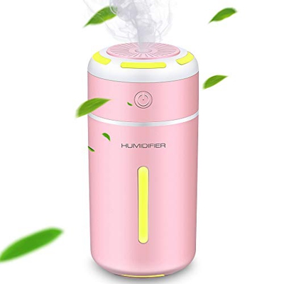 MEIDI Humidificador Ultrasónico,Difusor de humidificador de Vapor frío ultrasónico silencioso portátil USB con Modo de Niebla Ajustable, 7 Luces noctu