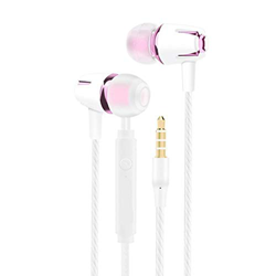 Speedrid Auriculares Estéreo con Cable, Auriculares Internos de 3,5 mm y Auriculares Deportivos para Correr con Micrófono(Oro Rosa) características