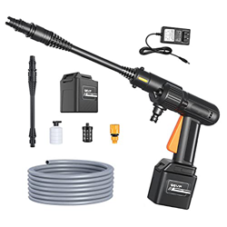 QAZX Cordless Pressure Washer Portable Power Cleaner 24/48/96V Pressure Washer Gun with 5M Hose and Adjustable Nozzle Battery Power Washer precio