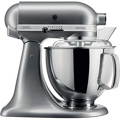 KitchenAid 5KSM175PSEMS robot de cocina Artisan 4,8L Medallón Plata