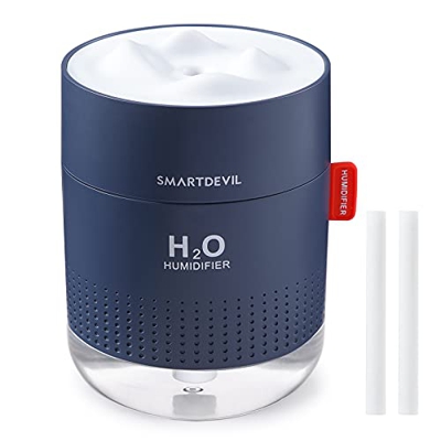 SmartDevil Humidificador 500ml, humidificadores ultrasónicos de aire con alimentación USB, apagado automático para el el hogar, dormitorio, la oficina