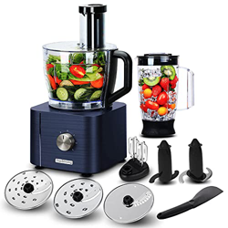 TopStrong Procesador de Alimentos Multifunción, 1100W Robot de cocina, Compacto, Recipiente de 3,2L, incluye 3 discos de corte, Picadora, Amasadora y  en oferta