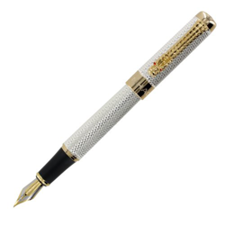 Jinhao dragón de oro cristal rojo pluma fuente con ojos empuje convertidor tinta del estilo precio