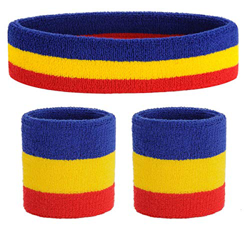 ONUPGO Set de muñequeras deportivas Set de muñequeras con banda de sujeción Bandas para sudar Wristband Ejercicio atlético Baloncesto Muñequera y band en oferta