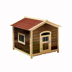 Casa para perros Habitación para perros de madera para uso en interiores y exteriores, Refugio para mascotas para cachorros y perros, Caseta para perr en oferta