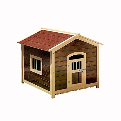 Casa para perros Habitación para perros de madera para uso en interiores y exteriores, Refugio para mascotas para cachorros y perros, Caseta para perr